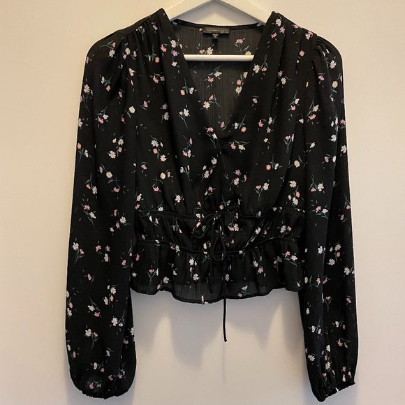 Dynamite Puff Sleeve Wrap Blouse - Picture 5 of 6